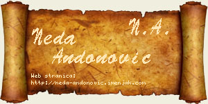 Neda Andonović vizit kartica